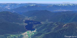 Tracciato 3D del lago di Ledro