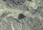 Foto del lago di Antermoia dal satellite
