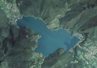 Foto del lago di Ledro dal satellite