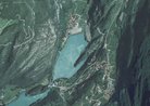 Foto del lago di Santa Massenza dal satellite