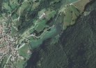 Foto del lago Roncone dal satellite