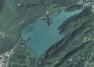 Foto del lago di Tobino dal satellite